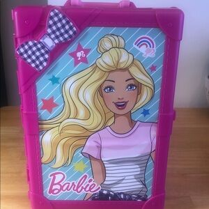 Barbie Pink VTG Graphic fashion trunk Suitcase with Bow